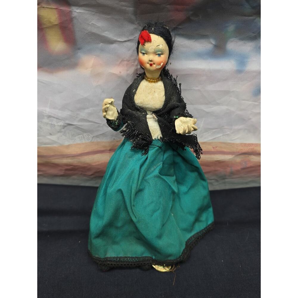 Creazioni Gipi Old Lady Doll Venice Italy Vintage Woman Antique Collectible 8"